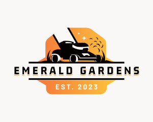 Lawn Mower Yard Equipment logo design