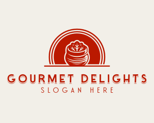 Bowl Soup Gourmet logo design