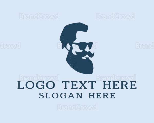 Sunglasses Beard Man Logo