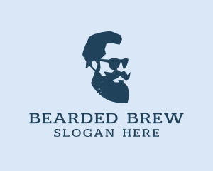 Sunglasses Beard Man  logo design