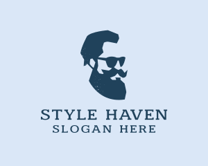 Barbershop - Sunglasses Beard Man logo design