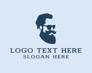 Man - Sunglasses Beard Man logo design