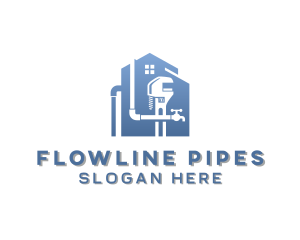 Wrench Pipe Faucet logo design