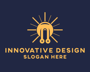 Light Bulb Circuit Innovation  logo design