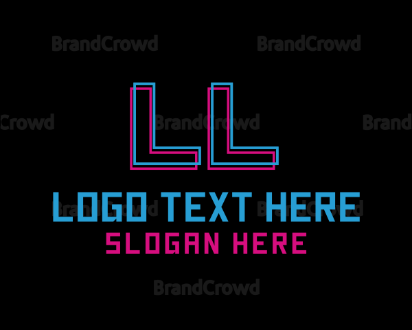 Digital Neon Tech Logo