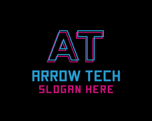 Digital Neon Tech logo design