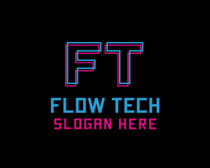 Digital Neon Tech logo design