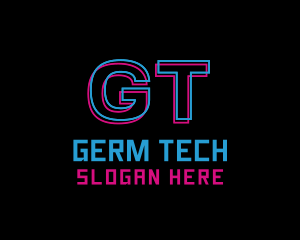 Digital Neon Tech logo design