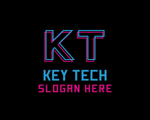 Digital Neon Tech logo design