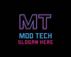 Digital Neon Tech logo design