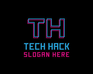 Digital Neon Tech logo design