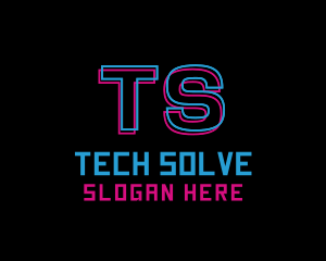 Digital Neon Tech logo design