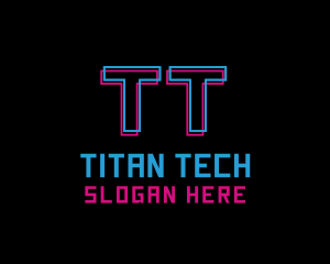 Digital Neon Tech logo design