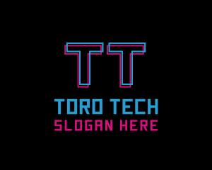 Digital Neon Tech logo design