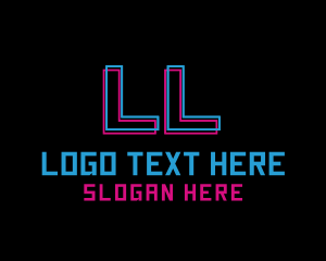 Bright - Digital Neon Tech logo design