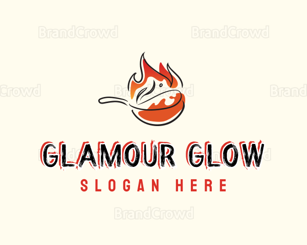 Flaming Food Cuisine Logo