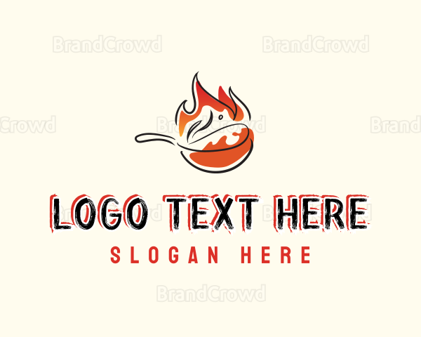 Flaming Food Cuisine Logo