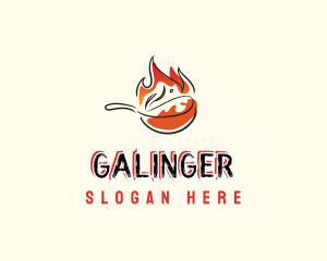 Flaming Food Cuisine Logo