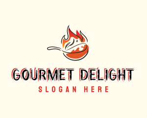 Cuisine - Flaming Food Cuisine logo design