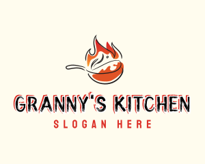 Flaming Food Cuisine logo design