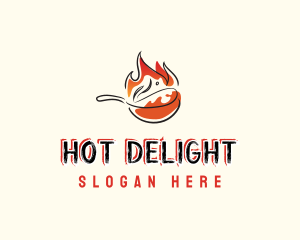 Flaming Food Cuisine logo design