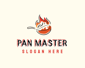 Pan - Flaming Food Cuisine logo design