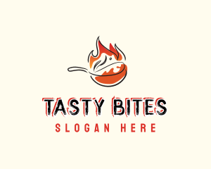 Cuisine - Flaming Food Cuisine logo design