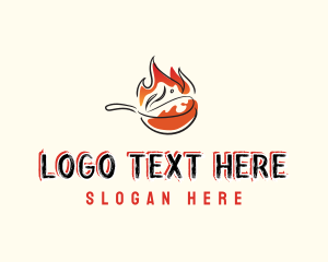 Culinary - Flaming Food Cuisine logo design