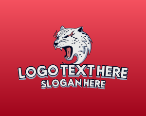 Angry - Snow Leopard Gaming logo design