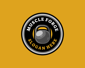 Hypertrophy - Kettlebell Gym Fitness Training logo design