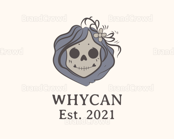 Skull Calavera Girl Logo