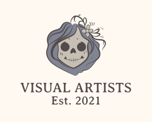 Costume - Skull Calavera Girl logo design