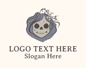 Skull Calavera Girl Logo