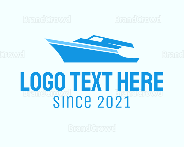 Blue Sailing Yacht Logo