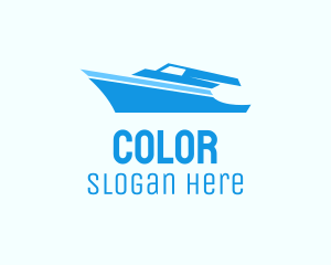 Blue Sailing Yacht Logo