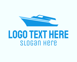 Blue Sailing Yacht Logo