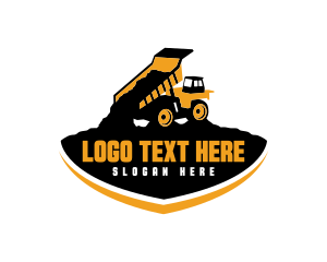 Waste Management - Construction Dump Truck logo design