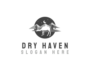 Dry - Camel Oasis Desert logo design