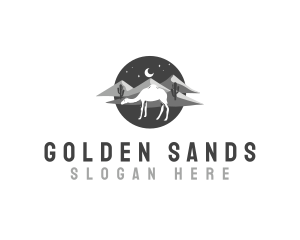 Camel Oasis Desert logo design