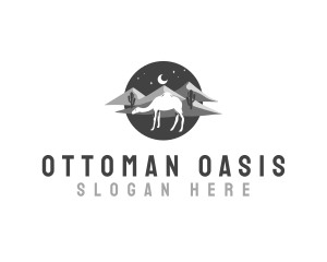 Camel Oasis Desert logo design