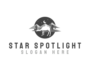 Camel Oasis Desert logo design