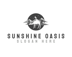 Camel Oasis Desert logo design