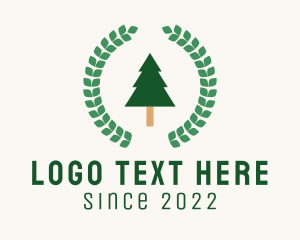 Pine Tree - Christmas Tree Home Decor logo design