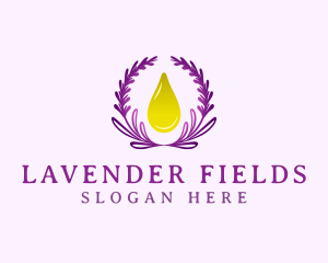 Lavender - Lavender Wreath Droplet logo design