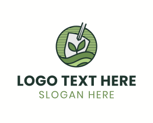 Equipment - Shovel Sprout Lawn logo design