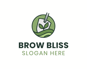 Shovel Sprout Lawn logo design