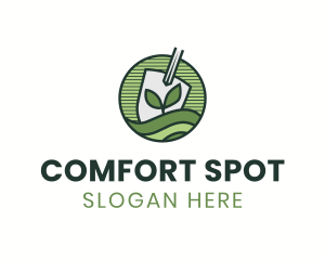 Shovel Sprout Lawn logo design