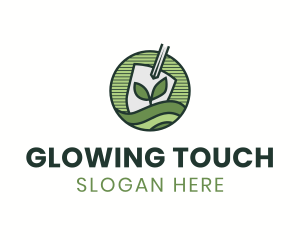 Shovel Sprout Lawn logo design