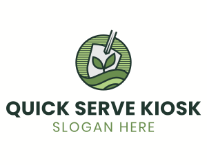 Shovel Sprout Lawn logo design