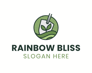 Shovel Sprout Lawn logo design